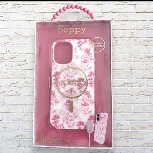 NIB XO Poppy Pink iPhone 16 Case with MagSafe Compatibility